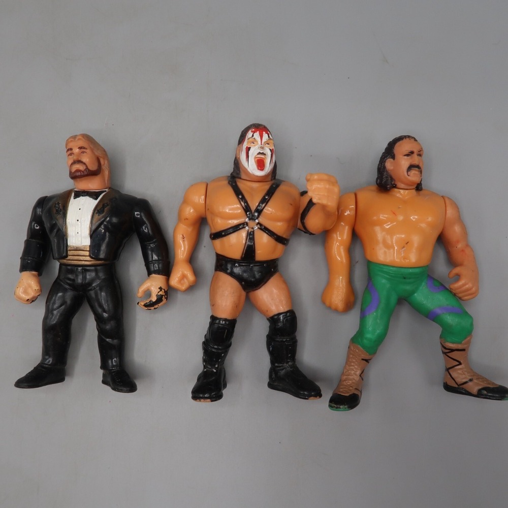 Vintage WWF Hasbro Jake the Snake Million Dollar Man Ted DiBiase Figure Lot 90s